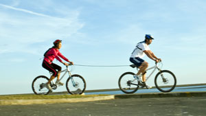Cyclist Couple Cyclist Couple